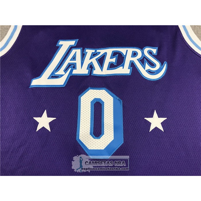 Camiseta Los Angeles Lakers Russell Westbrook NO 0 Ciudad Edition 2021-22 Violeta